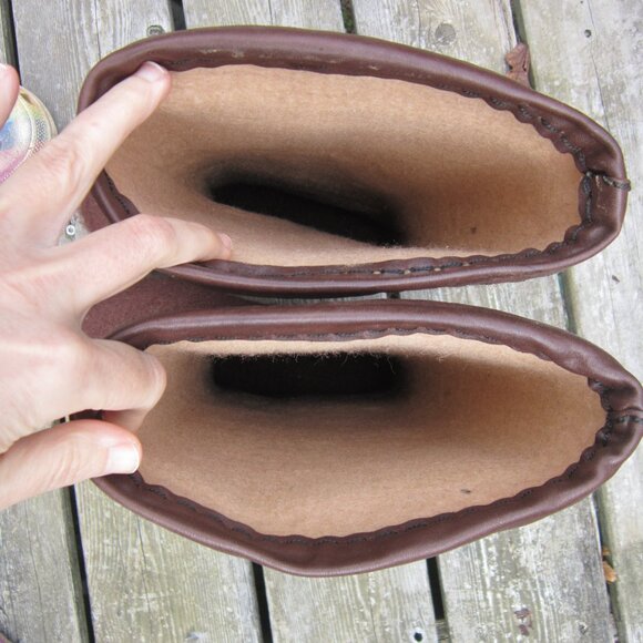 Handmade Wool Boots Women's Size 8 US Latex-Free Brown Warm Boots Flower Petals - Picture 13 of 16